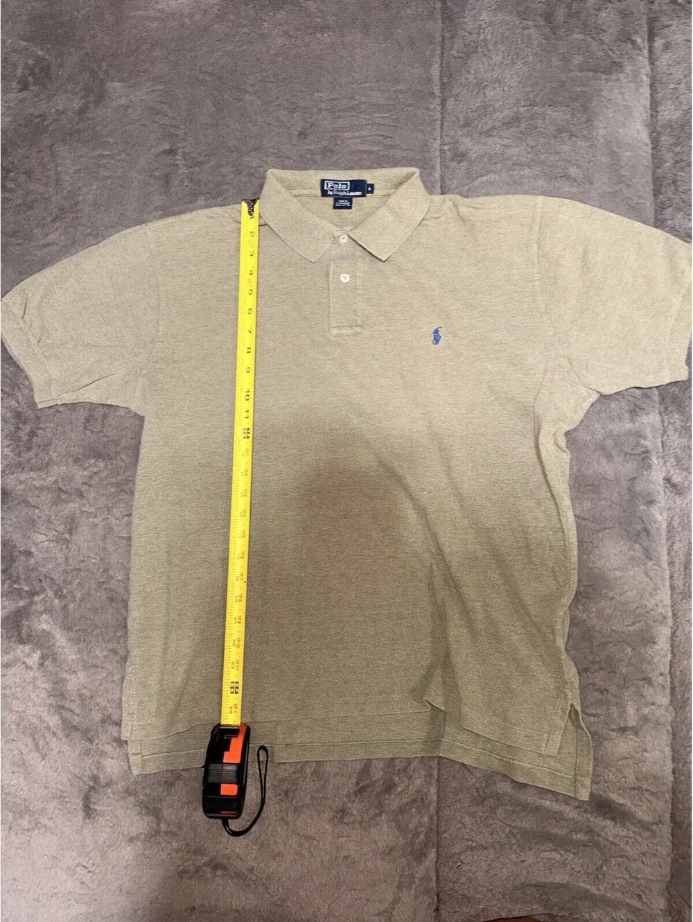 Polo Ralph Lauren Polo Mens Large  Beige Short Sleeve Cotton